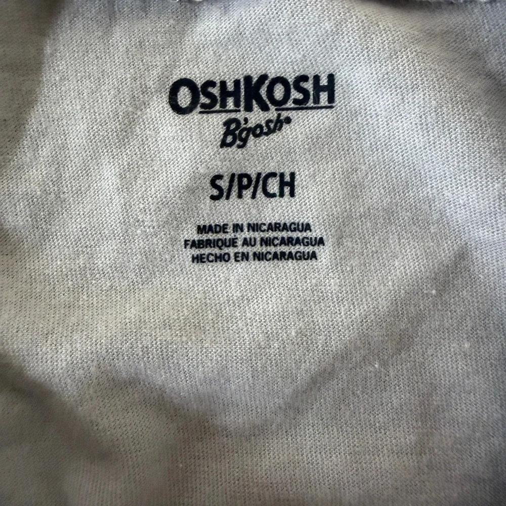OshKosh Bgosh Girls Light Blue Cat Angel Graphic Tee Shirt Size S 6-7